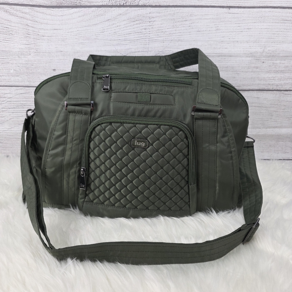 Lug Propeller Green Quilted Gym / Overnight Duffle Bag